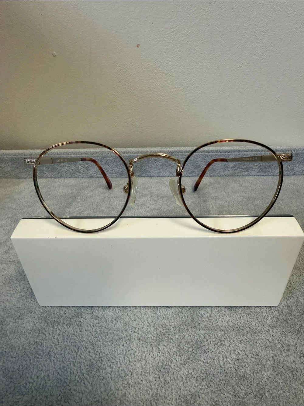 Vintage Round Coast 409 Tortoiseshell Eyeglass Frames Eyesize 46